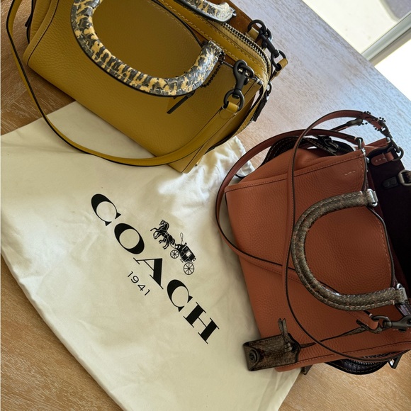 Coach Coral Satchel Bag with Textured Handles - Picture 7 of 10